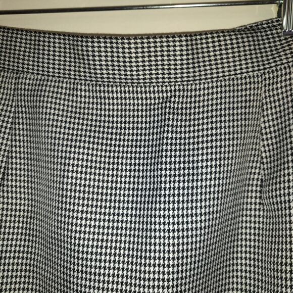 Leslie Fay Houndstooth Pencil Skirt 10 Black White Career Rainbow Brights NWT - Picture 2 of 16